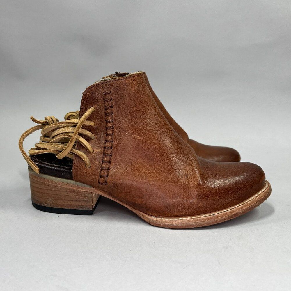 Free Bird JoJo Ankle Boots Women's Size 7 Brown Leather‎ Western Aztec Booties